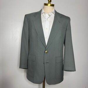 Hart Schaffner Marx Jack‎ Nicklaus Blazer Sport Coat Mens 41R Gray Gold Buttons